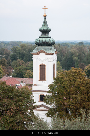 Szentendre, Preobrazsenszka-templom-stock-foto