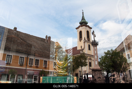 Szentendre, Fő tér-stock-foto