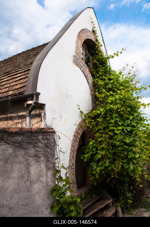 Szentendre, mediterrán hangulatú lakóház-stock-foto