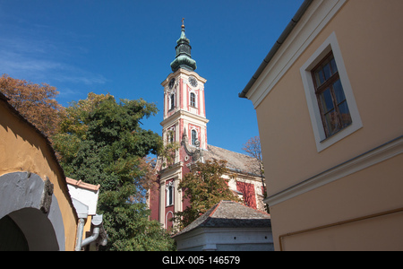 Szentendre, Belgrád-székesegyház-stock-foto