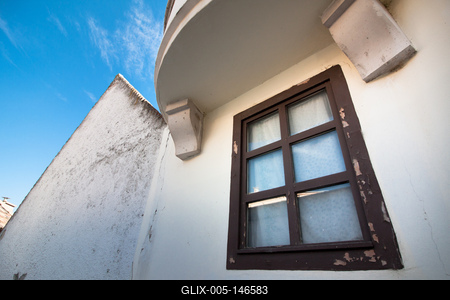 Szentendre, mediterrán hangulatú házak-stock-foto