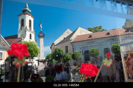 Szentendre, Fő tér-stock-foto