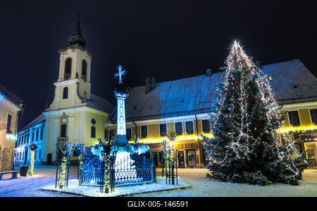 Szentendre, Fő tér-stock-foto