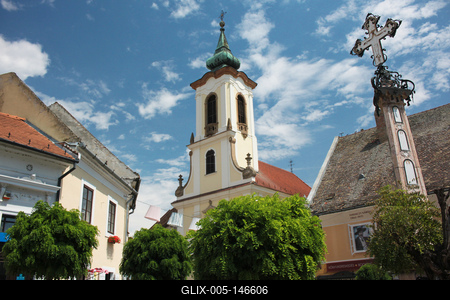 Szentendre, Fő tér-stock-foto