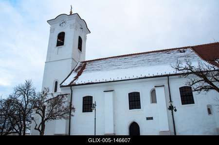Szentendre, Keresztelő Szent János-plébániatemplom-stock-foto