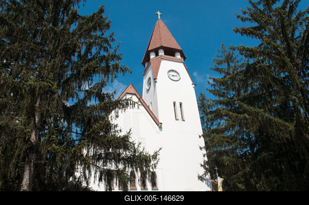 Zebegény, Római katolikus templom-stock-foto