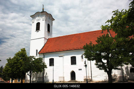 Szentendre, Keresztelő Szent János-plébániatemplom-stock-foto