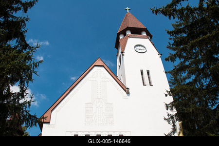 Zebegény, Római katolikus templom-stock-foto