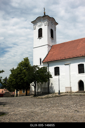 Szentendre, Keresztelő Szent János-plébániatemplom-stock-foto