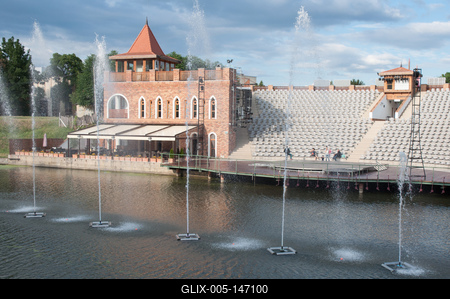 Szarvas, Vízi Színház-stock-foto