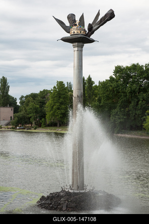 Szarvas, Ezredéves Emlék (Szent Korona-emlékmű)-stock-foto