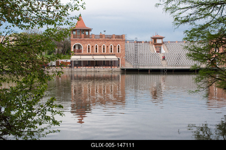 Szarvas, Vízi Színház-stock-foto