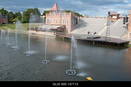 Szarvas, Vízi Színház-stock-foto