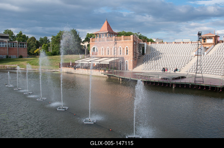 Szarvas, Vízi Színház-stock-foto