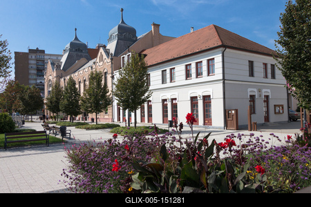 Gödöllő főtere, a Szabadság tér-stock-foto