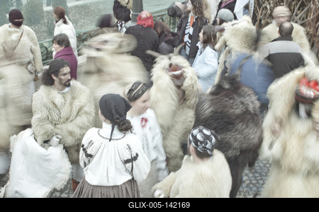 A busójárás, mint népszokási örökség, az UNESCO az Emberiség Szellemi Kulturális Örökség reprezentatív listájára került fel 2009-ben.-stock-foto