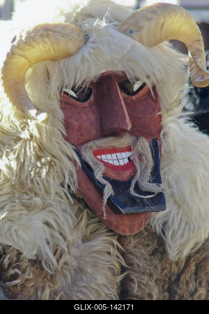 A busójárás, mint népszokási örökség, az UNESCO az Emberiség Szellemi Kulturális Örökség reprezentatív listájára került fel 2009-ben.-stock-foto