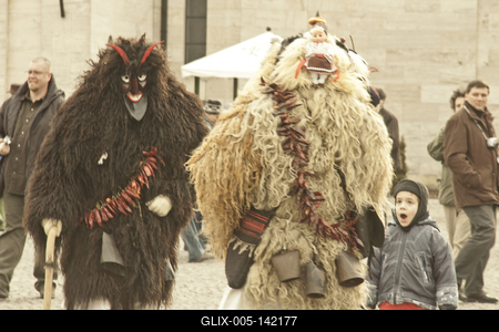 A busójárás, mint népszokási örökség, az UNESCO az Emberiség Szellemi Kulturális Örökség reprezentatív listájára került fel 2009-ben.-stock-foto