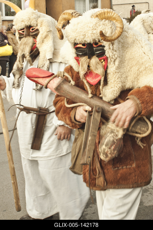 A busójárás, mint népszokási örökség, az UNESCO az Emberiség Szellemi Kulturális Örökség reprezentatív listájára került fel 2009-ben.-stock-foto