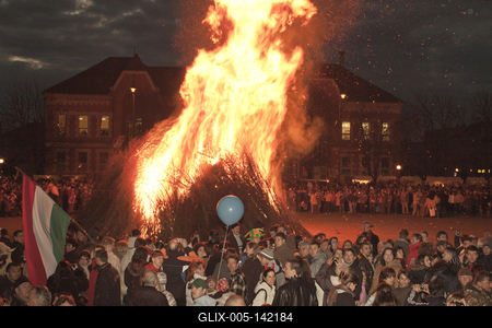 A busójárás, mint népszokási örökség, az UNESCO az Emberiség Szellemi Kulturális Örökség reprezentatív listájára került fel 2009-ben.-stock-foto