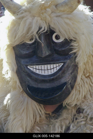 A busójárás, mint népszokási örökség, az UNESCO az Emberiség Szellemi Kulturális Örökség reprezentatív listájára került fel 2009-ben.-stock-foto