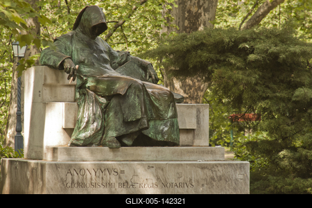 Anonymus szobra-stock-foto