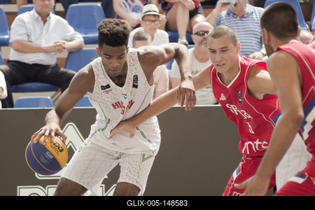 Fiba 3x3 U18 Europe Cup 2018 Debrecen/Hungary team-stock-foto