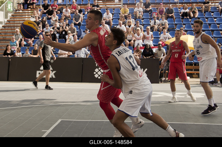 Fiba 3x3 U18 Europe Cup 2018 Debrecen/Hungary team-stock-foto