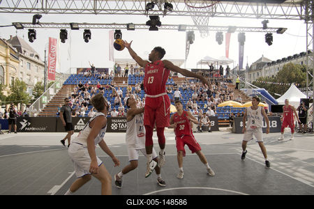 Fiba 3x3 U18 Europe Cup 2018 Debrecen/Hungary team-stock-foto
