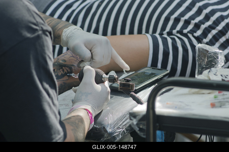 Tetováló Fesztivál Debrecen 2018-stock-foto