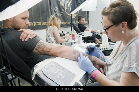 Tetováló Fesztivál Debrecen 2018-stock-foto