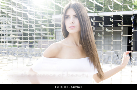 Modell: Boglárka Varga/Hungary-stock-foto