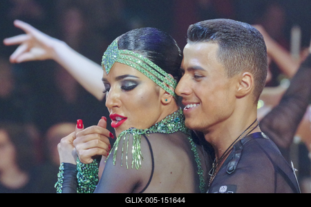 TÁNCSPORT MAGYAR BAJNOKSÁGOK HUNGARIAN DANCE OPEN februar 2-3 2019  MOM SPORT CENTER/BUDAPEST/HUNGARY-stock-foto