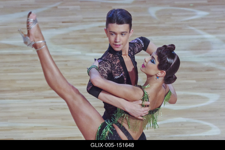 TÁNCSPORT MAGYAR BAJNOKSÁGOK HUNGARIAN DANCE OPEN februar 2-3 2019  MOM SPORT CENTER/BUDAPEST/HUNGARY-stock-foto