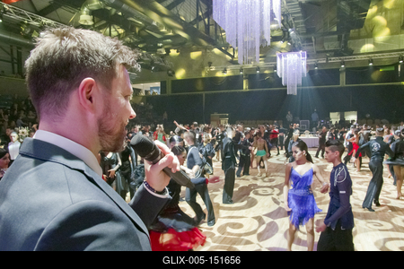 TÁNCSPORT MAGYAR BAJNOKSÁGOK HUNGARIAN DANCE OPEN februar 2-3 2019  MOM SPORT CENTER/BUDAPEST/HUNGARY-stock-foto