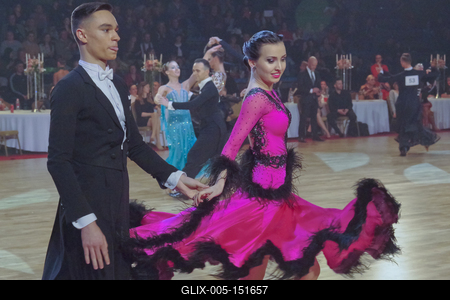 TÁNCSPORT MAGYAR BAJNOKSÁGOK HUNGARIAN DANCE OPEN februar 2-3 2019  MOM SPORT CENTER/BUDAPEST/HUNGARY-stock-foto