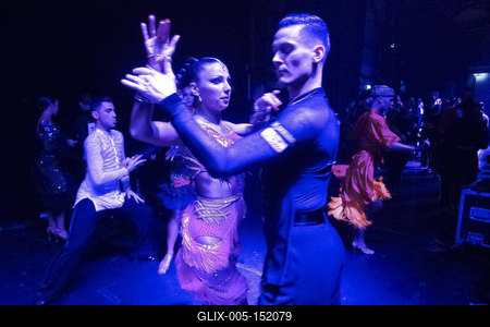 TÁNCSPORT MAGYAR BAJNOKSÁGOK HUNGARIAN DANCE OPEN februar 2-3 2019  MOM SPORT CENTER/BUDAPEST/HUNGARY-stock-foto