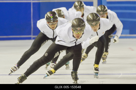 A 2020-as debreceni rövidpályás gyorskorcsolya Európa-bajnokság előtt, április 30-án nyílt edzést tartott a magyar válogatott a debreceni Főnix csarnokban.-stock-foto