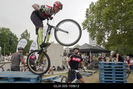 Hungarian Trial Bike CUP 2019 DEBRECEN-stock-foto