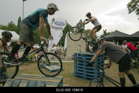 Hungarian Trial Bike CUP 2019 DEBRECEN-stock-foto