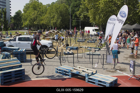Hungarian Trial Bike CUP 2019 DEBRECEN-stock-foto