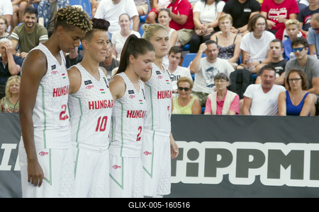 Négy versenyt rendeznek 3x3-as kosárlabdában Debrecen főterén.-stock-foto