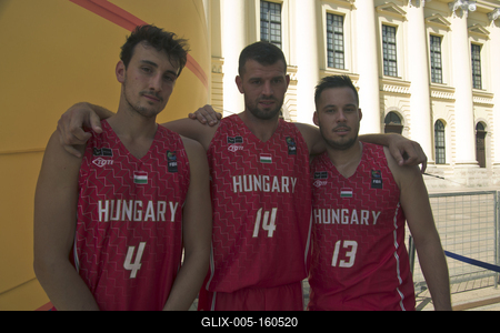 Négy versenyt rendeznek 3x3-as kosárlabdában Debrecen főterén.-stock-foto