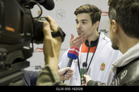 A 2020-as debreceni rövidpályás gyorskorcsolya Európa-bajnokság előtt, április 30-án nyílt edzést tartott a magyar válogatott a debreceni Főnix csarnokban.-stock-foto