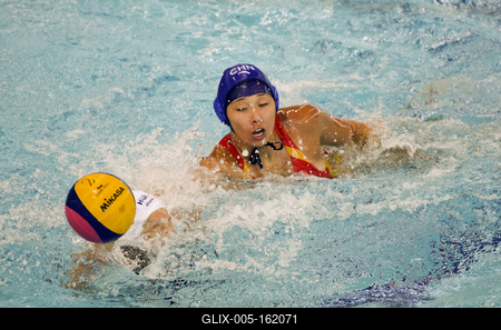 Hungary-China woman waterpolo-stock-foto