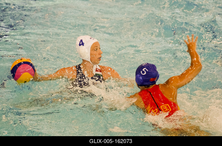 Hungary-China woman waterpolo-stock-foto