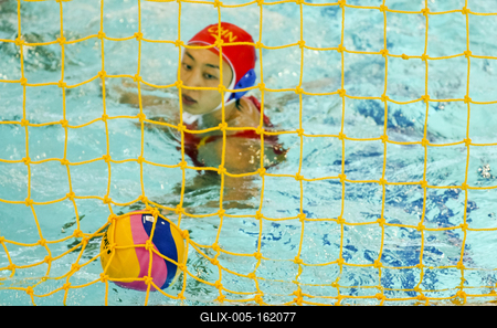 Hungary-China woman waterpolo-stock-foto