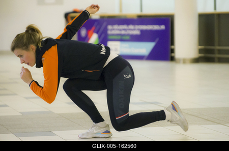 ISU European Short Track Speed Skating Championships January 24-26, 2020 Debrecen, Hungary-stock-foto