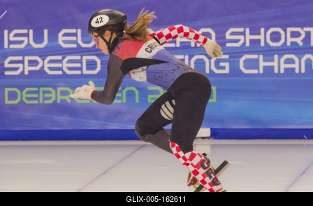 ISU European Short Track Speed Skating Championships January 24-26, 2020 Debrecen, Hungary-stock-foto