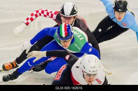 ISU European Short Track Speed Skating Championships January 24-26, 2020 Debrecen, Hungary-stock-foto